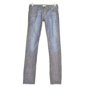 Hudson jeans 25 x 32 Collin Skinny flap back pocke